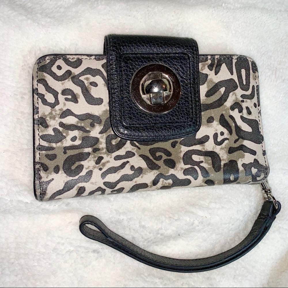 Grace Adele Ocelot Wallet with wrist strap